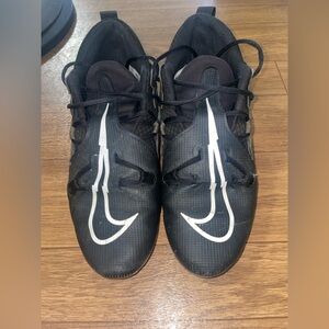 Nike Alpha Menace Pro 3 Black/Gray Football Cleat Men size 10.5